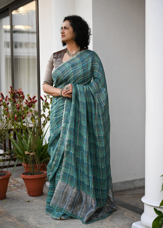 Multi Check saree - 3
