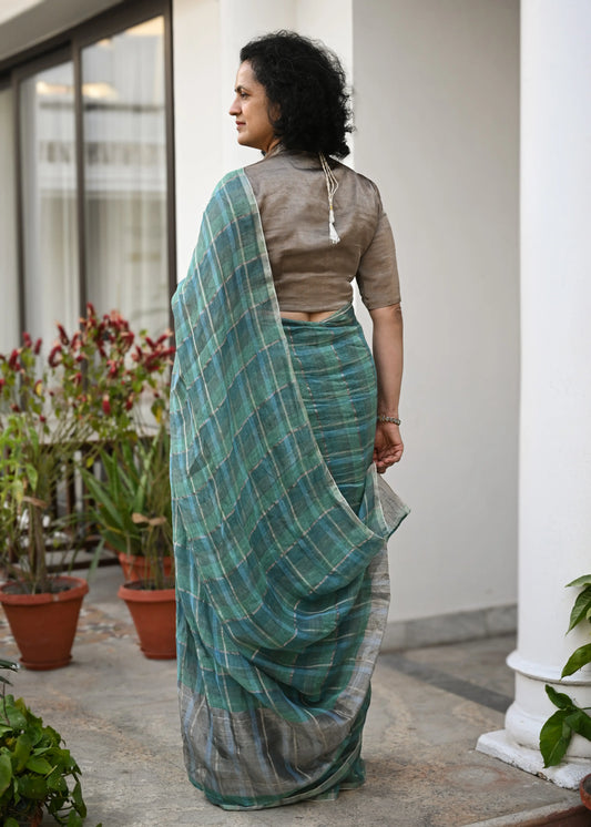 Multi Check saree - 3