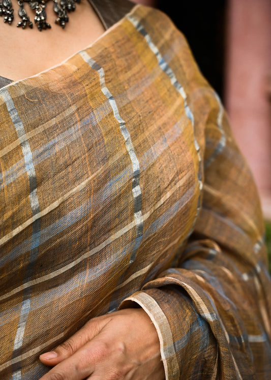 Multi Check saree - 2